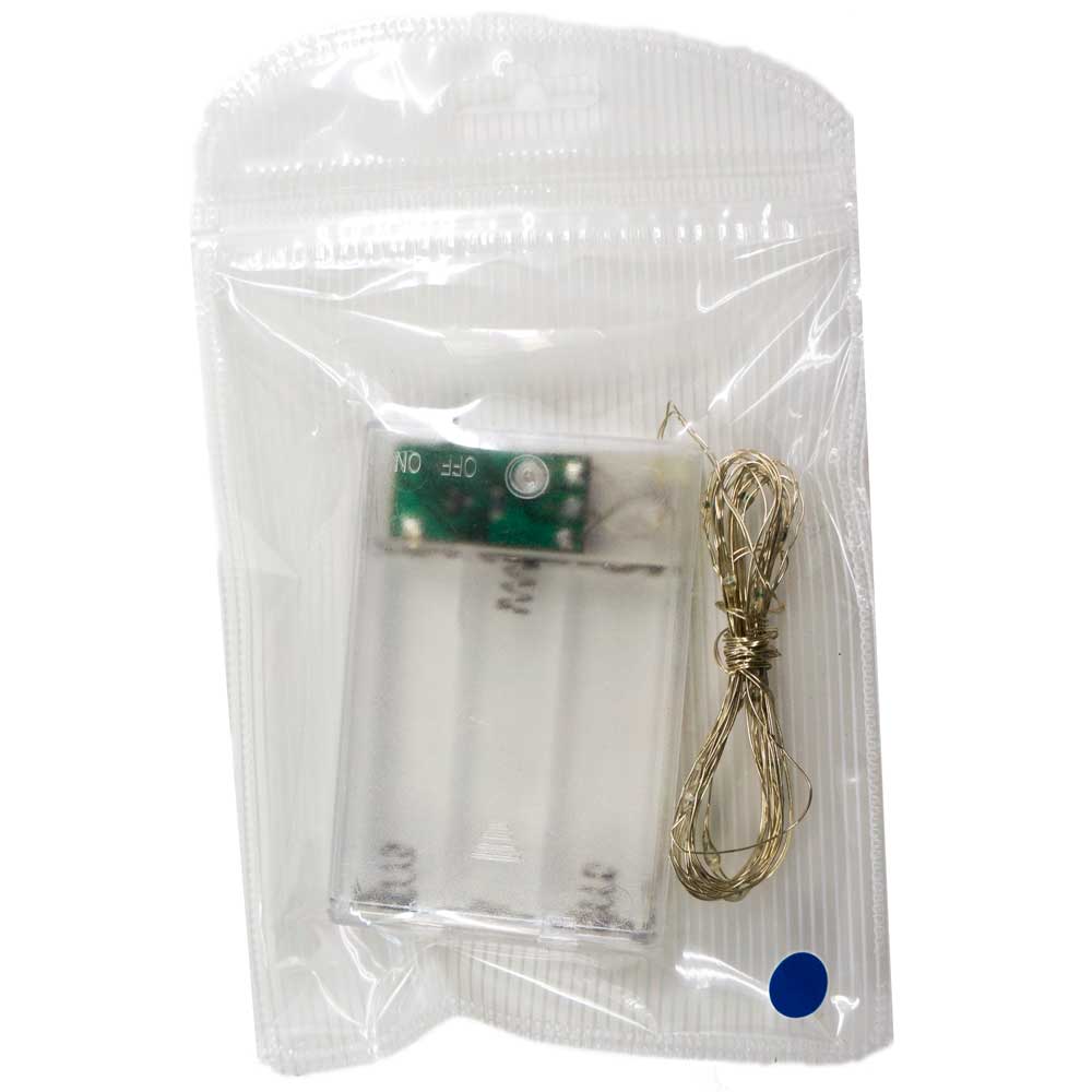 ジュエリー LED イルミネーション 20球 単三電池 シャンパン ゴールド