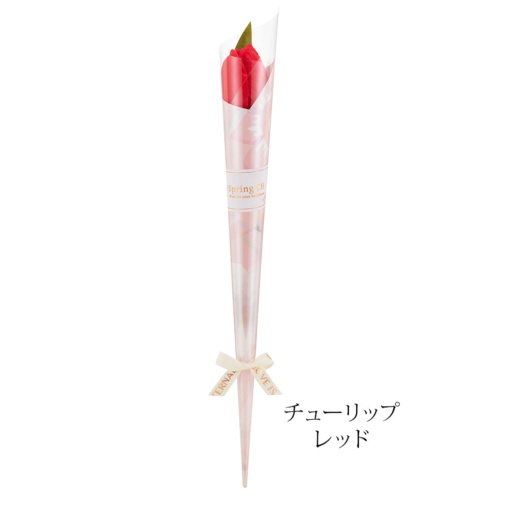 1輪ソープフラワー チューリップ さくら カーネーション