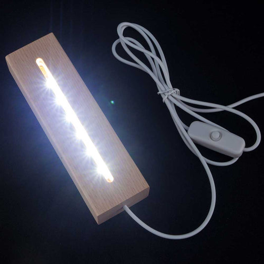 LED照明 木製台座USB typeA 電源 LEDホワイト色